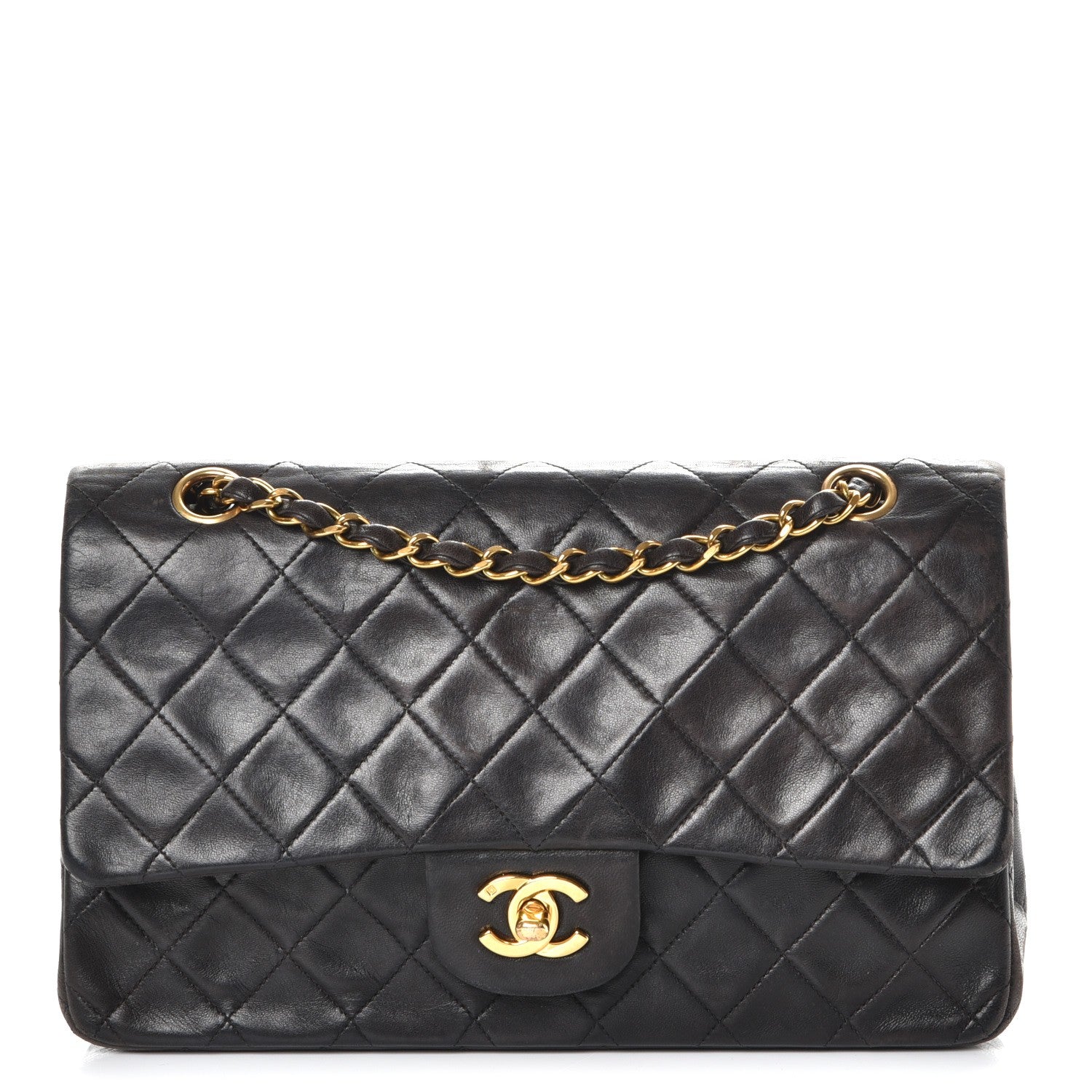 Chanel Lambskin Quilted Medium Double Flap Black 1 of 11