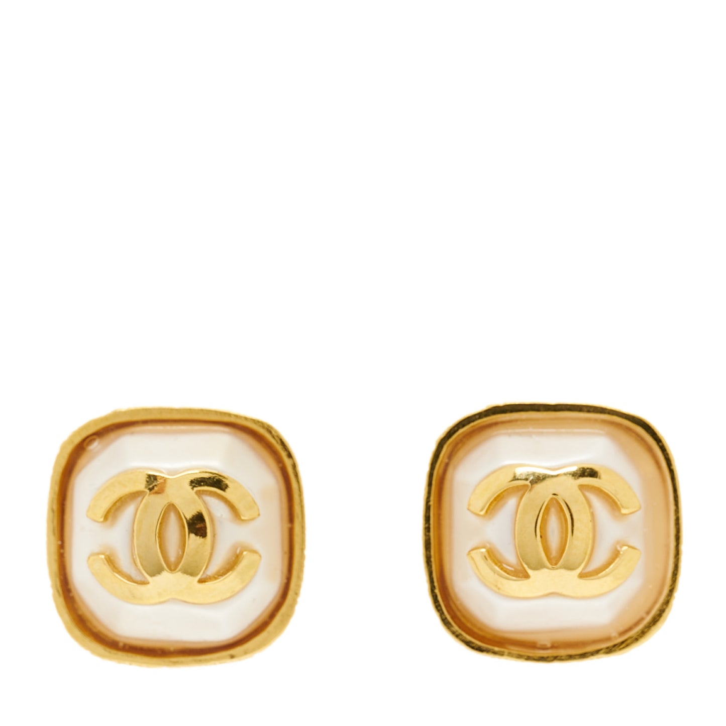 CC Square Earrings Gold