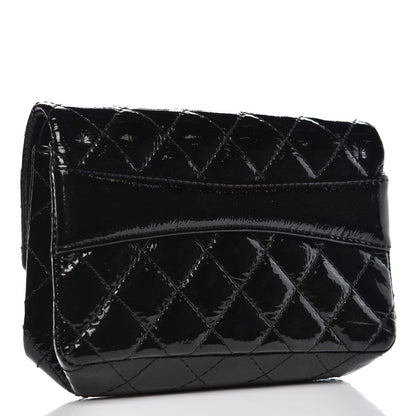 Chanel Patent Quilted Reissue Flap Clutch Bag Black 3 of 8