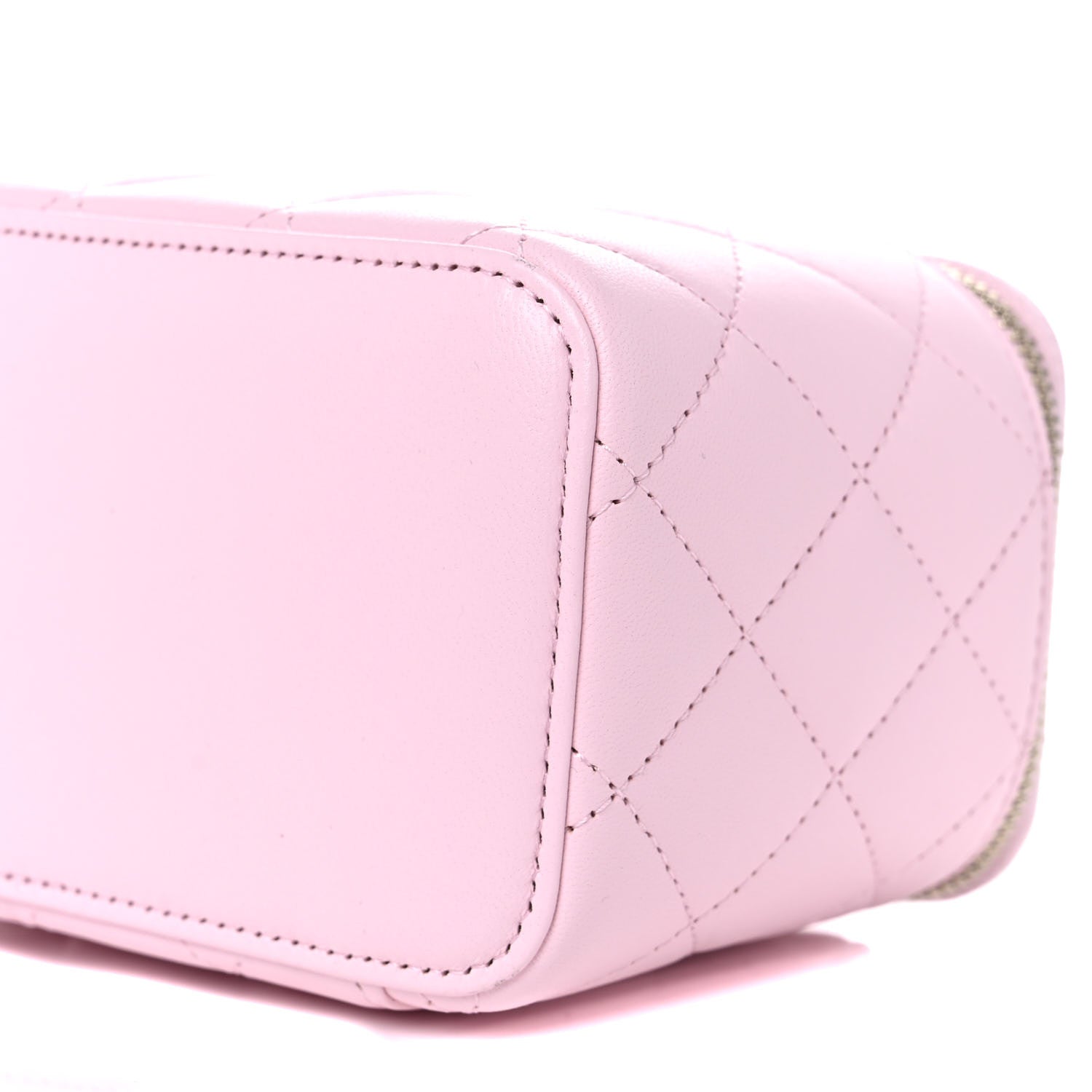 Chanel Lambskin Quilted Small Top Handle Vanity Case With Chain Light Pink 6 of 10