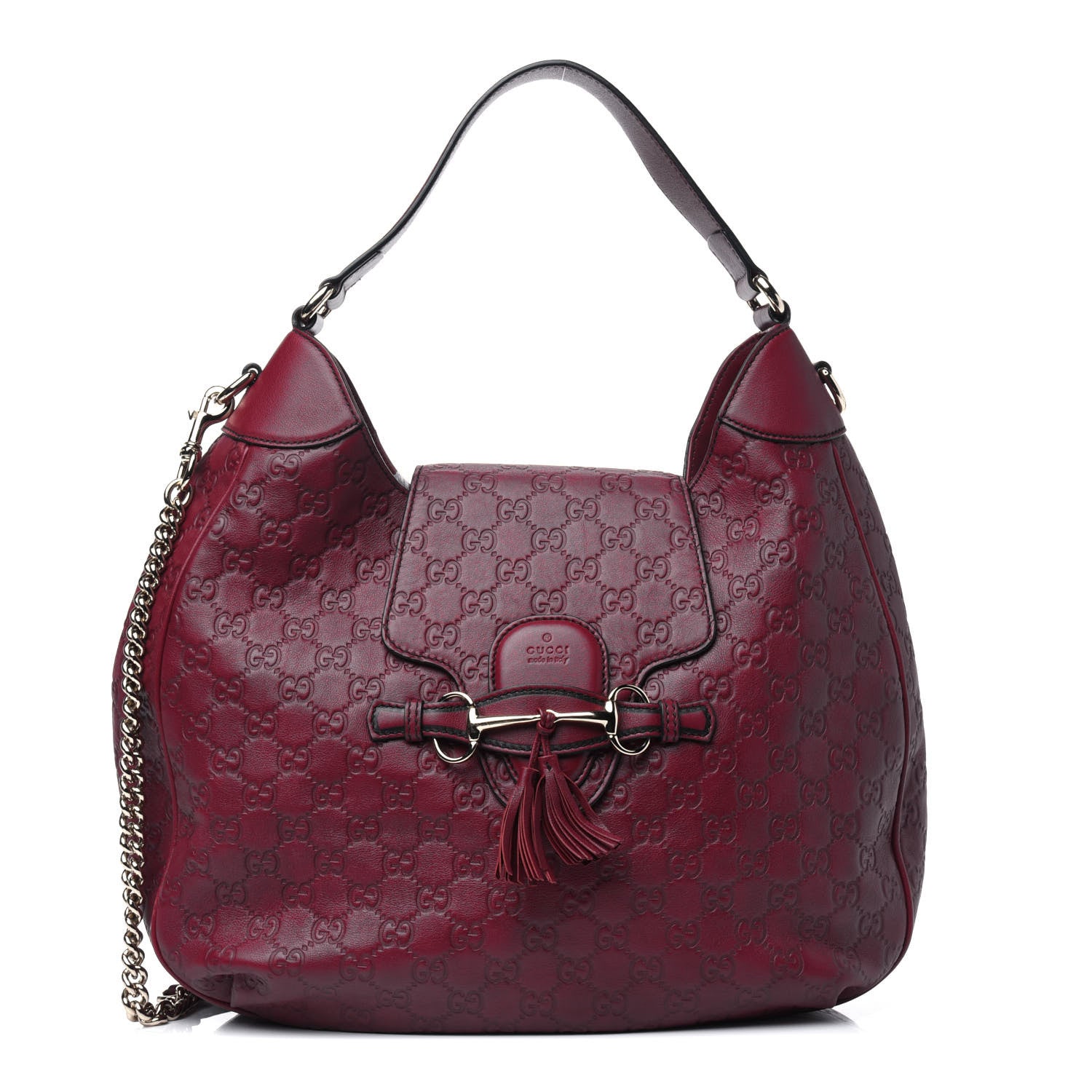 Gucci Soft Guccissima Medium Emily Hobo Classic Ruby 1 of 15