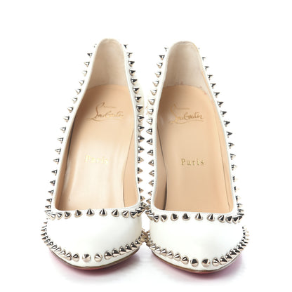 Christian Louboutin Kid Specchio Dorispiky 100 Pumps 37 Neige Colombe 2 of 7