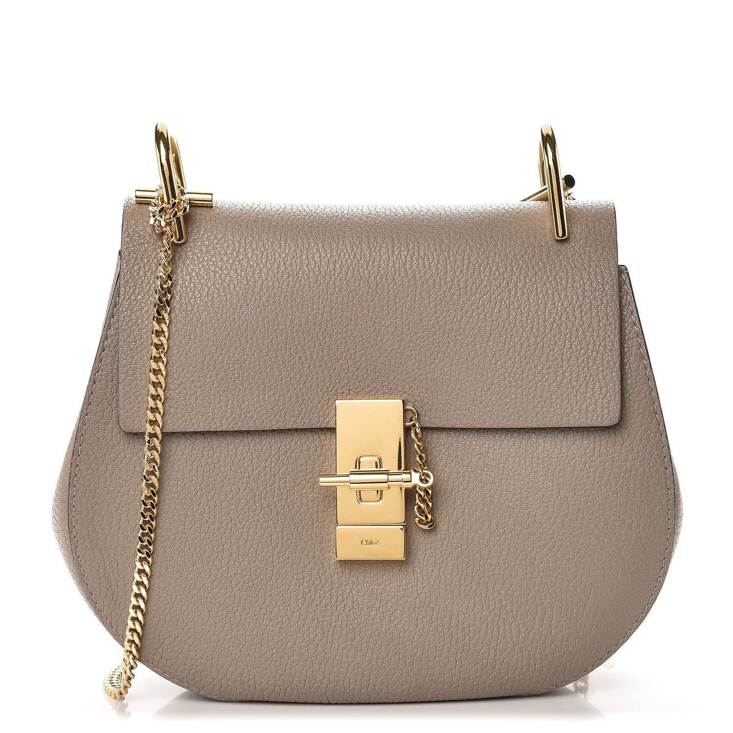 Chloe Grained Lambskin Drew Shoulder Bag Motty Grey 1 of 6