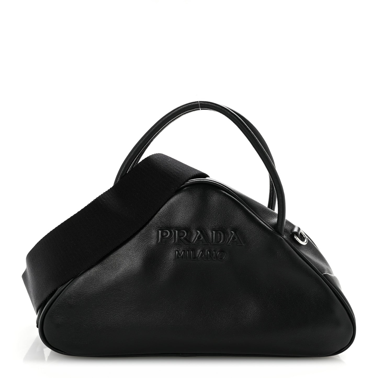Grace Lux Triangle Top Handle Shoulder Bag Black
