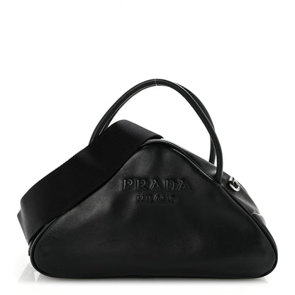 Prada Grace Lux Triangle Top Handle Shoulder Bag Black 1 of 10