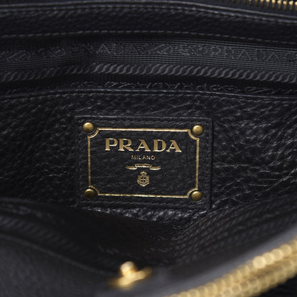 Prada Vitello Daino Tote Black 8 of 17