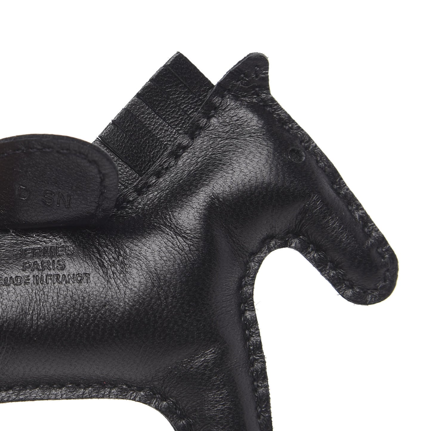 Milo Lambskin Grigri Rodeo Horse Bag Charm PM So Black