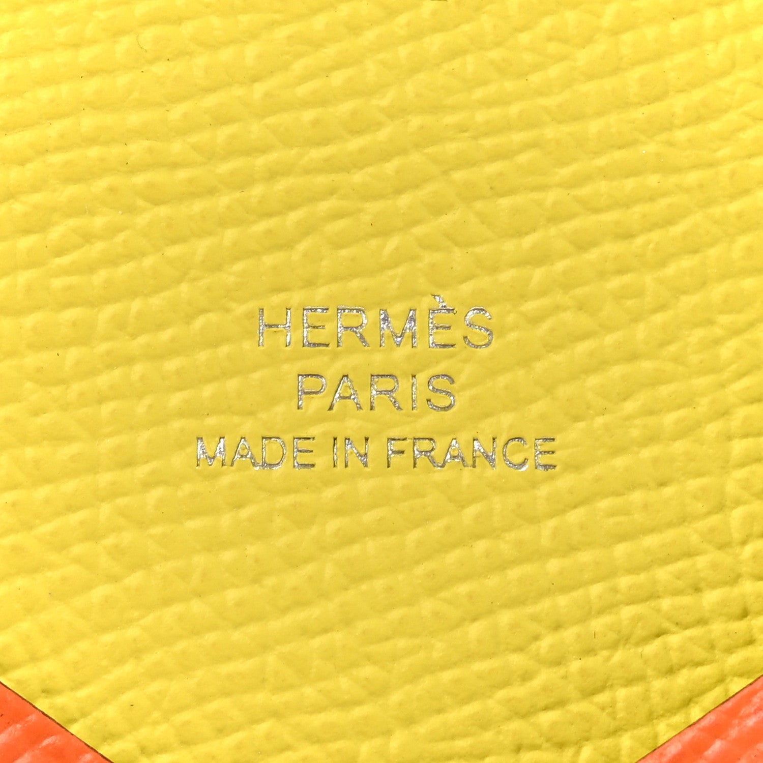 Hermes Epsom Verso Calvi Card Case Orange Lime 6 of 9