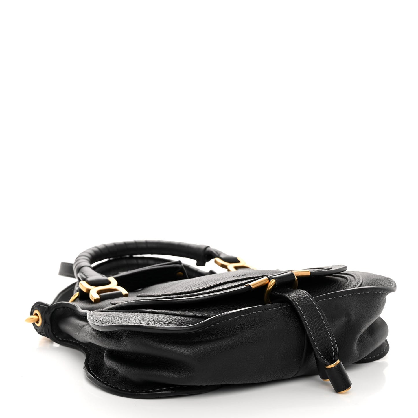 Calfskin Mini Marcie Satchel Black