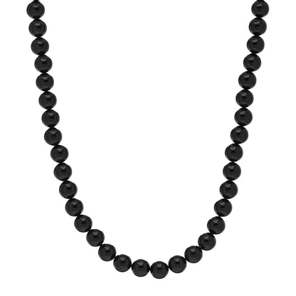 Tiffany Sterling Silver Black Onyx Bead Toggle Necklace 1 of 4