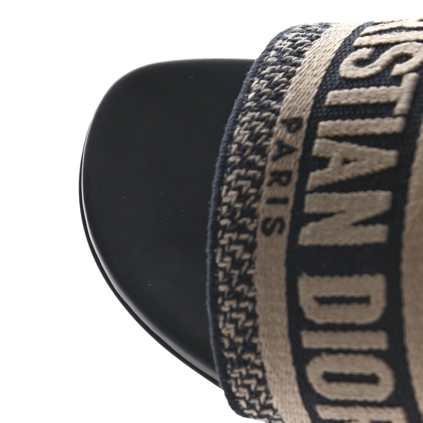 Canvas Embroidered Dway Mules Slide Sandals 38.5 Deep Blue
