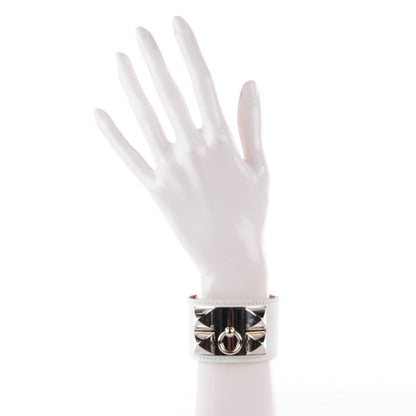Hermes Epsom Collier de Chien CDC Bracelet L White 2 of 6