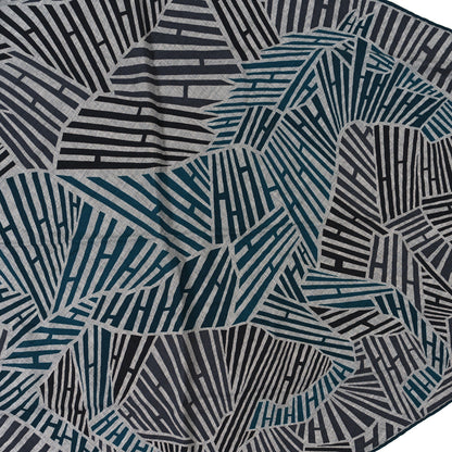 Hermes Cashmere Silk Galop'H Losange Scarf Gris Anthracite Emeraude 2 of 4