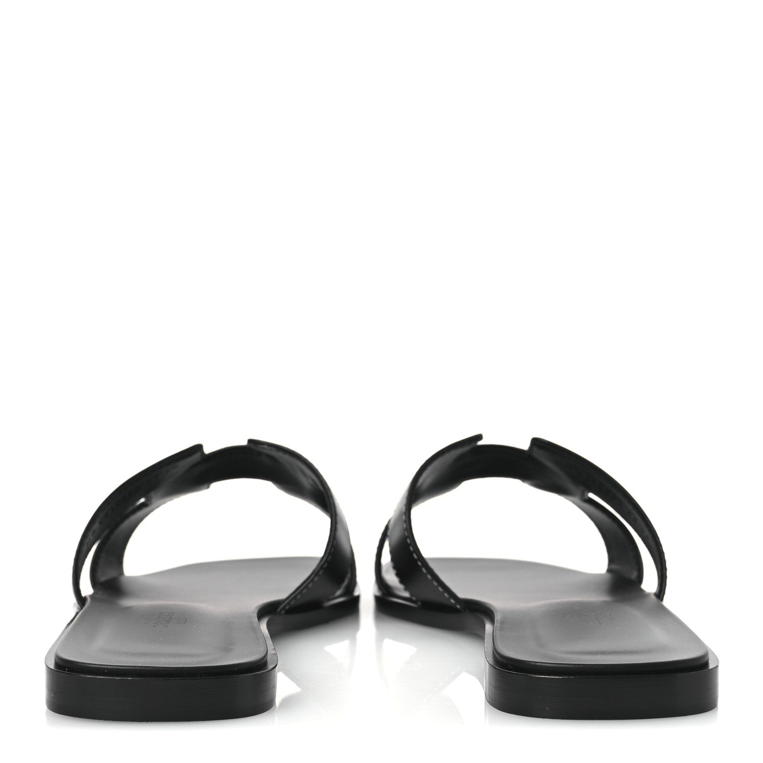 Hermes Box Calfskin Oran Sandals 41 Black 6 of 11