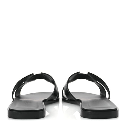 Hermes Box Calfskin Oran Sandals 41 Black 6 of 11