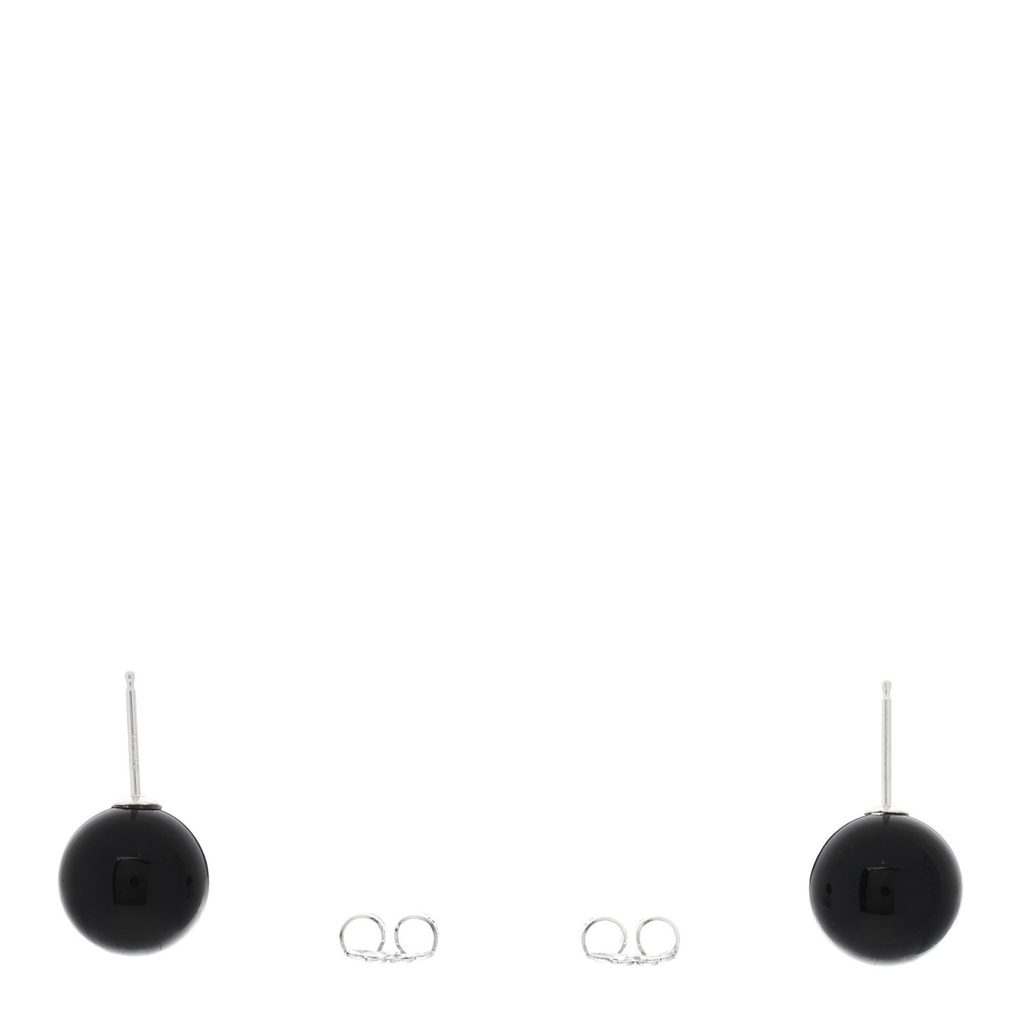 Sterling Silver Black Onyx 10mm Ziegfeld Earrings