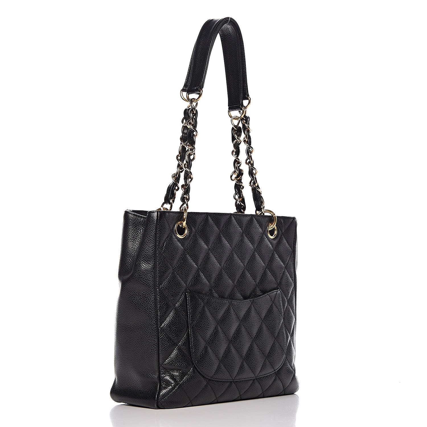 Chanel Caviar Quilted Petit Shopping Tote PST Black 3 of 11