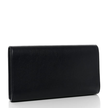 Saint Laurent Calfskin Monogram Large Belle De Jour Clutch Navy 3 of 7