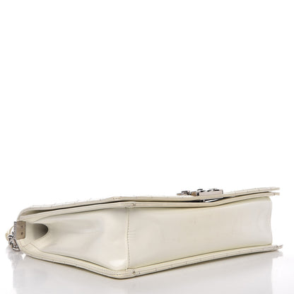 Chanel Glazed Calfskin Large Boy Flap White 4 of 14
