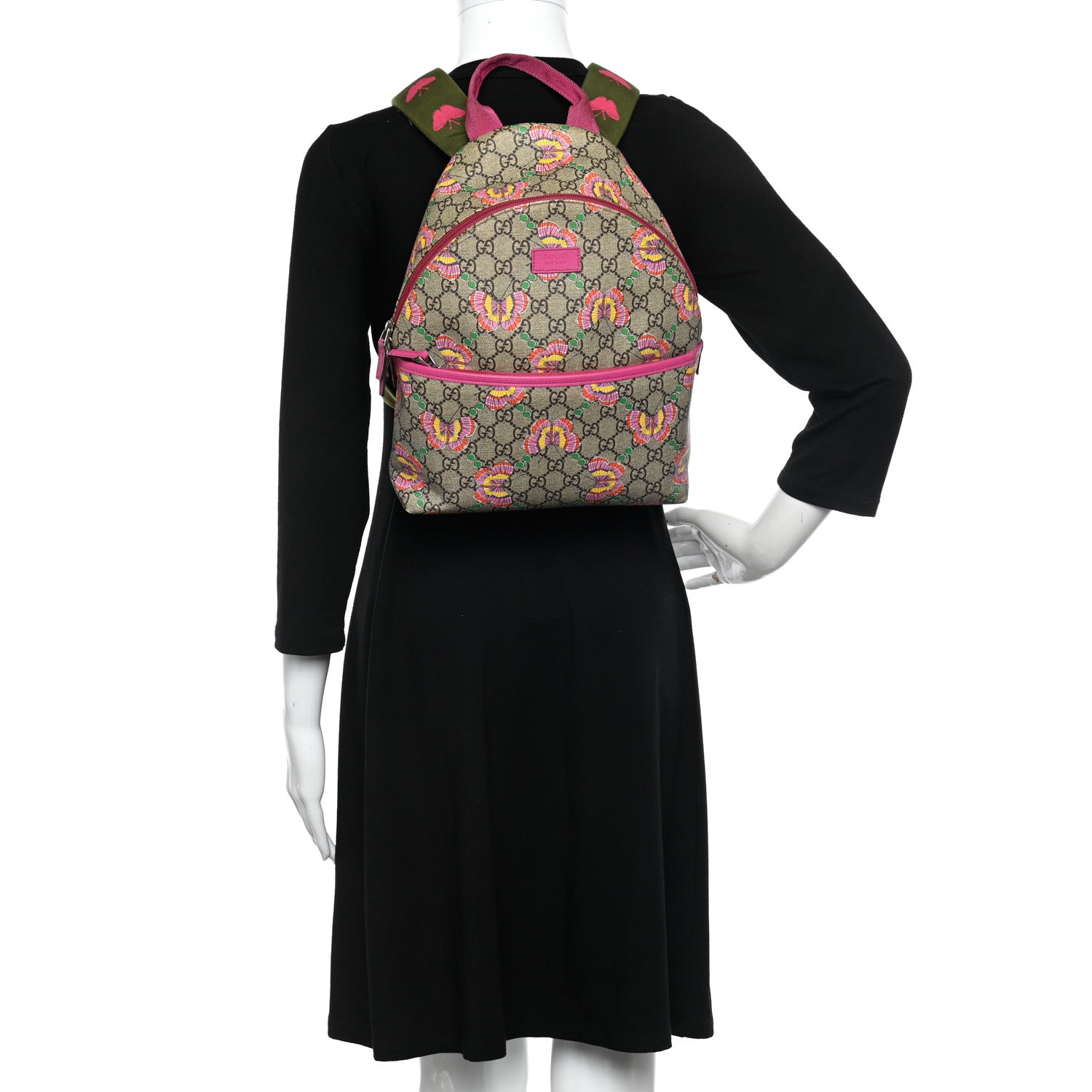 Gucci GG Supreme Monogram Childrens Butterfly Backpack 2 of 16