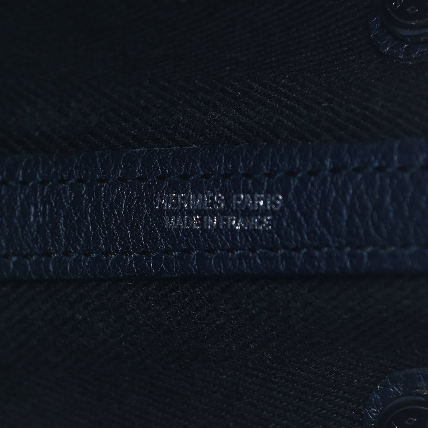Hermes Chevron Herringbone Toile Negonda Garden Party 30 TPM Black Bleu Nuit 5 of 9
