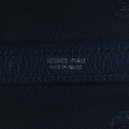 Hermes Chevron Herringbone Toile Negonda Garden Party 30 TPM Black Bleu Nuit 6 of 10
