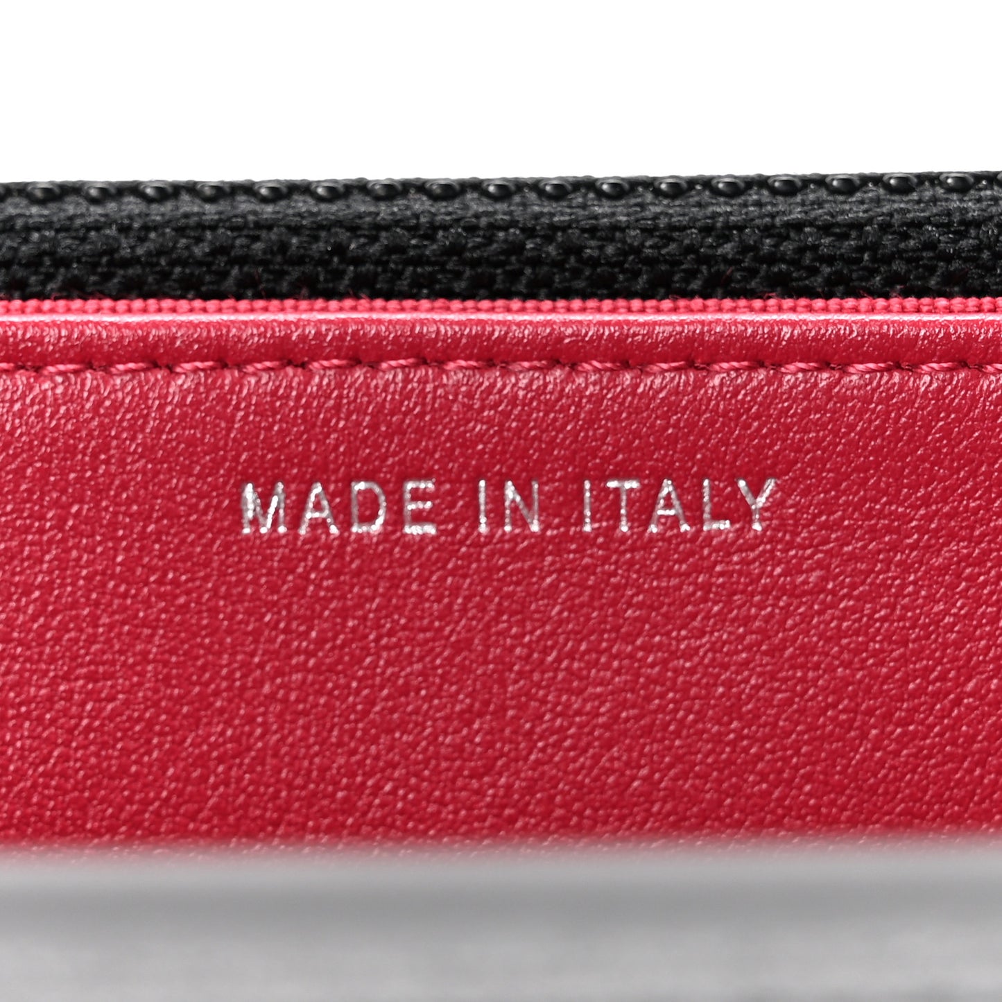 Aged Calfskin Quilted Gabrielle Wallet On Chain WOC White Black