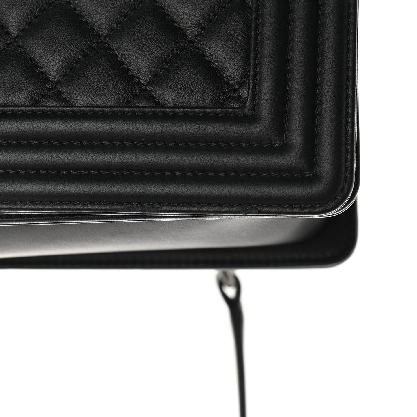 Calfskin Quilted New Medium Boy Flap Black