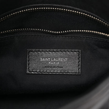 Saint Laurent Lambskin Quilted Toy Loulou Puffer Monogram Chain Satchel Black 5 of 9