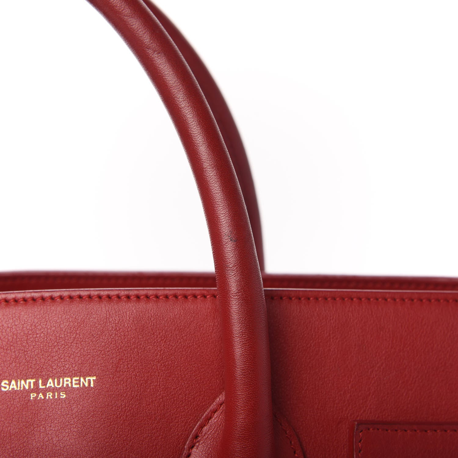 Saint Laurent Calfskin Small Sac De Jour Lipstick Red 11 of 14
