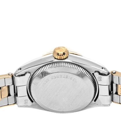 Rolex Stainless Steel 18K Yellow Gold 24mm Oyster Perpetual Date Watch Champagne 6617 5 of 5