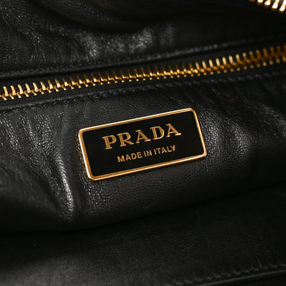 Prada Soft Calfskin Large Aimee Shoulder Bag Black 5 of 8