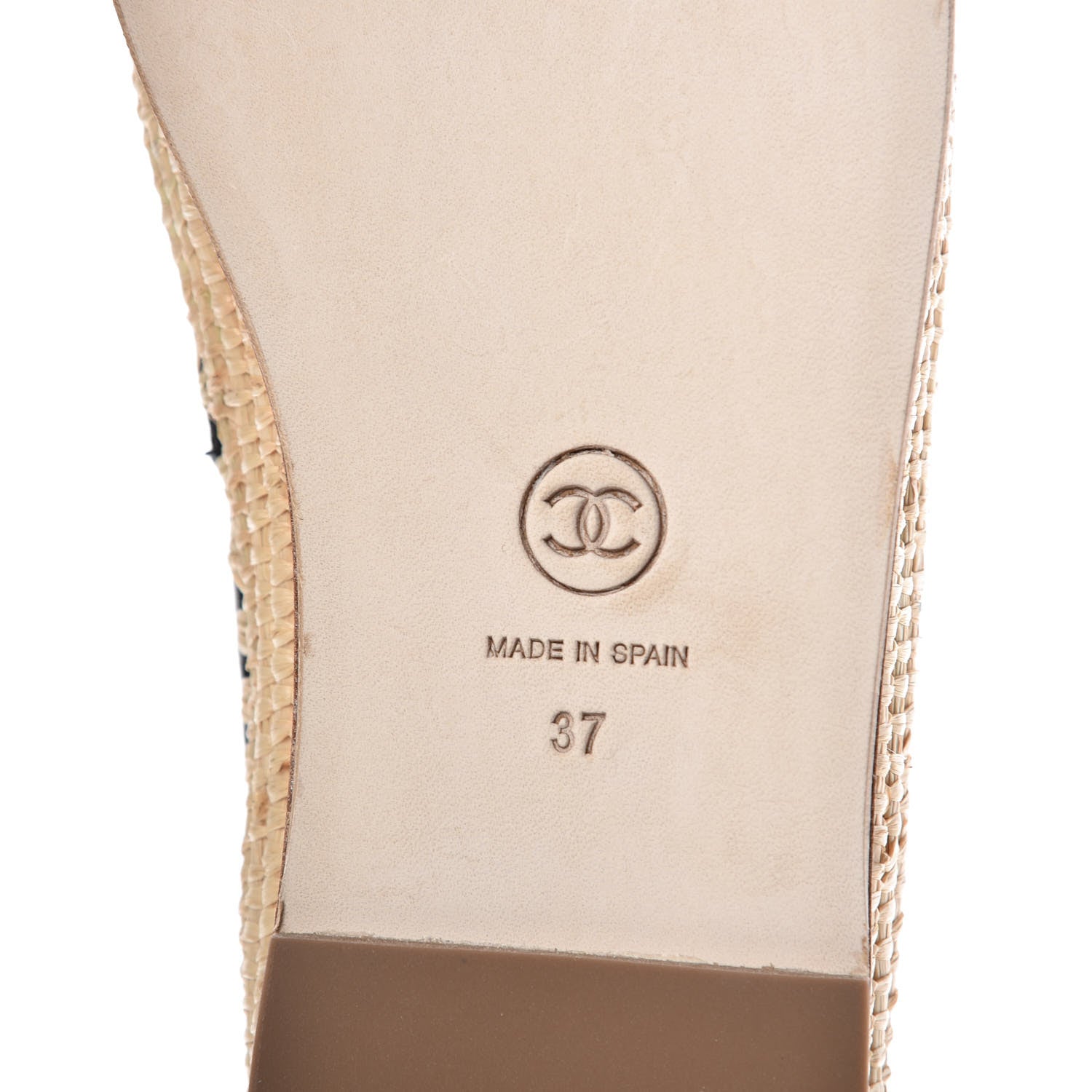 Chanel Lambskin Grosgrain CC Espadrilles 37 Black 7 of 9