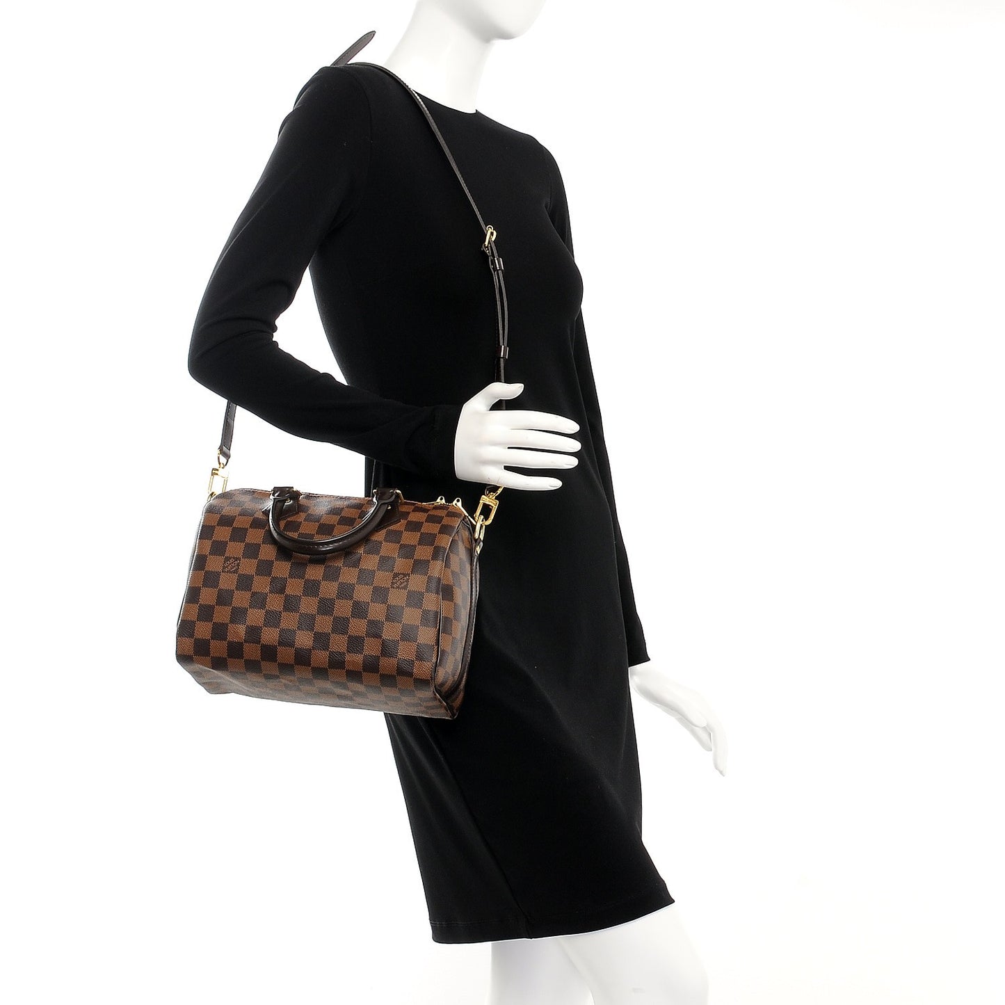 Damier Ebene Speedy Bandouliere 25