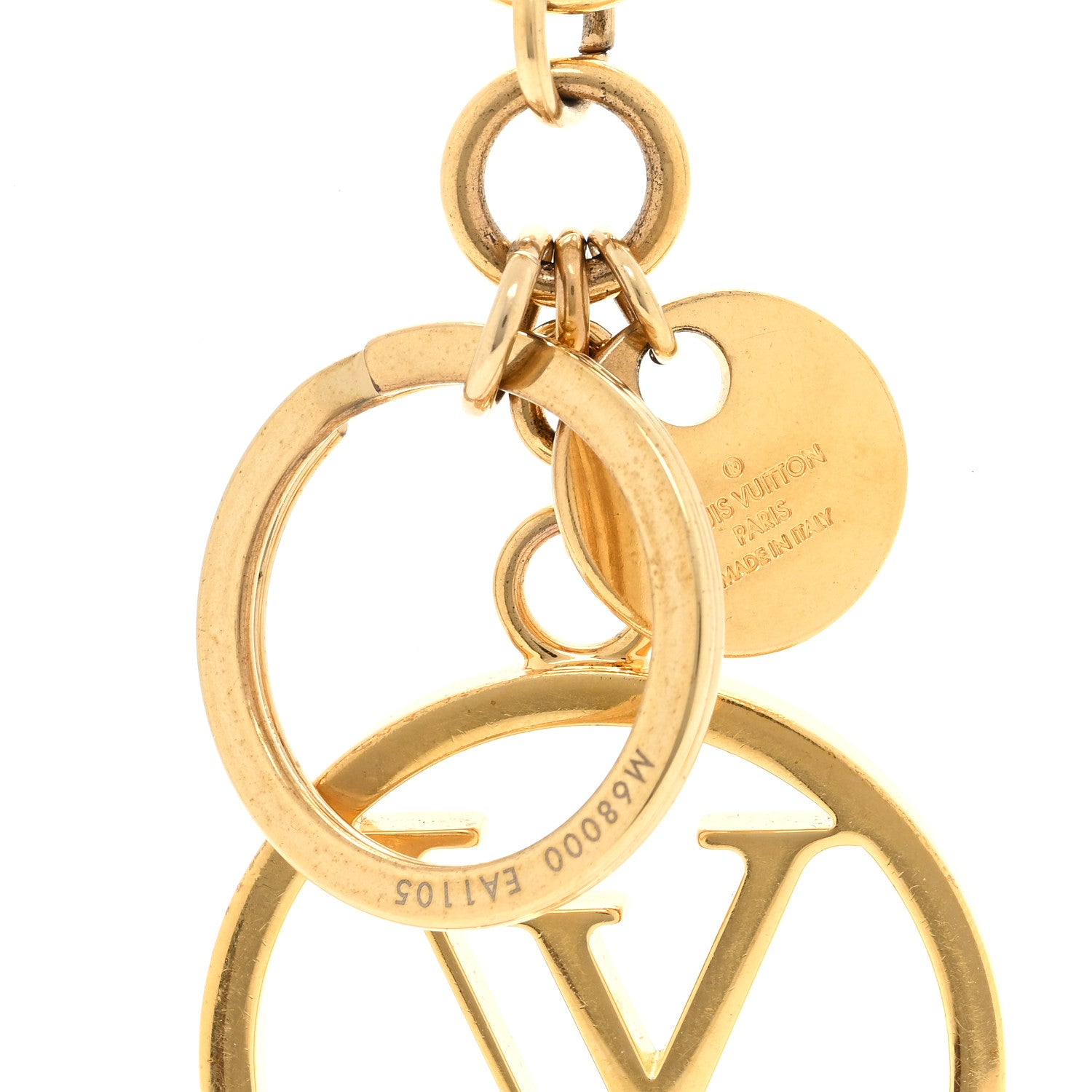 Louis Vuitton LV Circle Bag Charm Key Holder Gold 3 of 3
