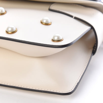 Gucci Nappa Pearl Studded Mini Queen Margaret Broadway Shoulder Bag Mystic White 11 of 11