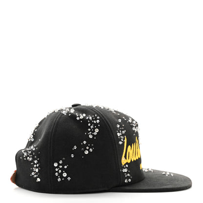 Louis Vuitton Crystal Jacquard Embroidered Cap M Black 6 of 9