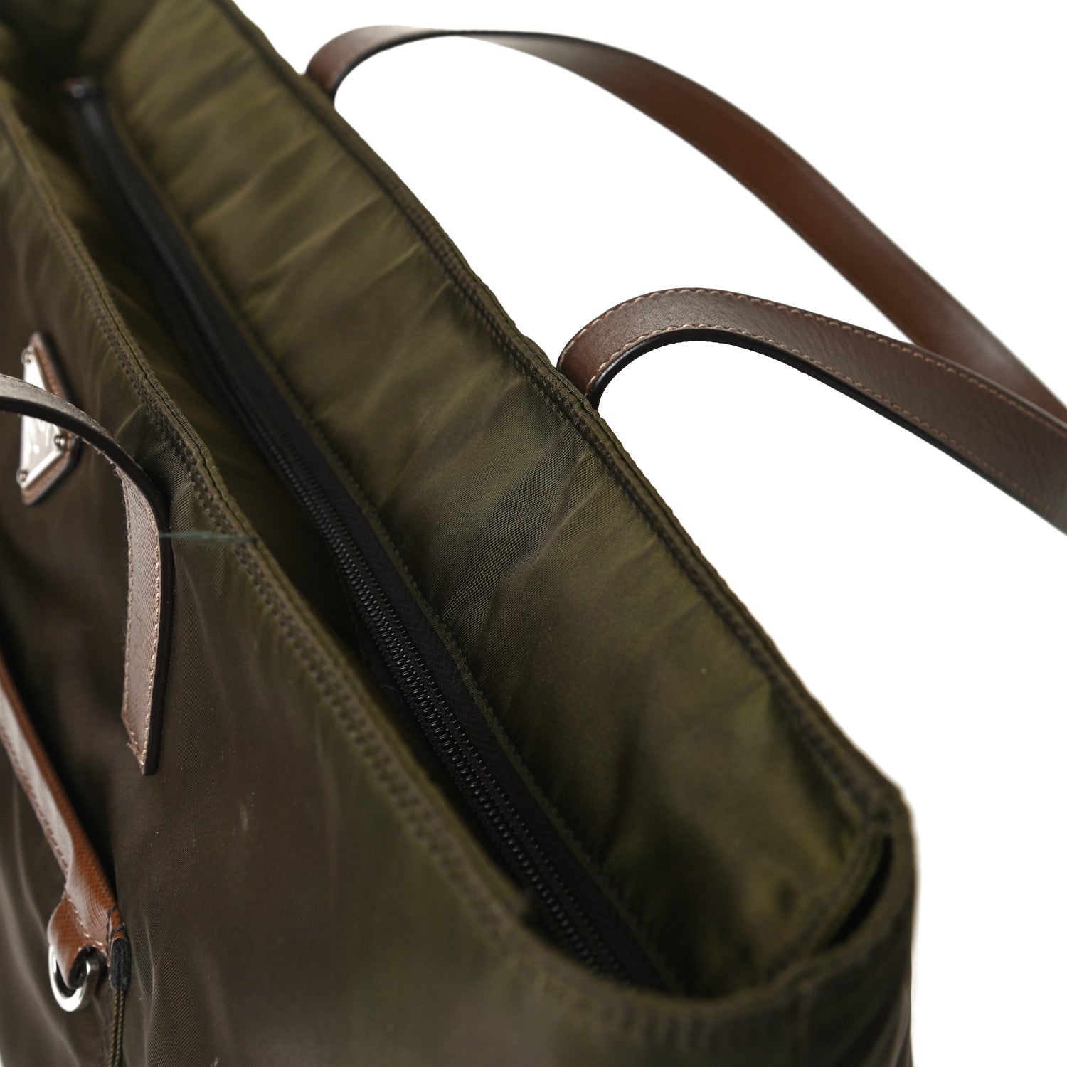 Prada Tessuto Nylon Saffiano Shopping Tote Green 18 of 19