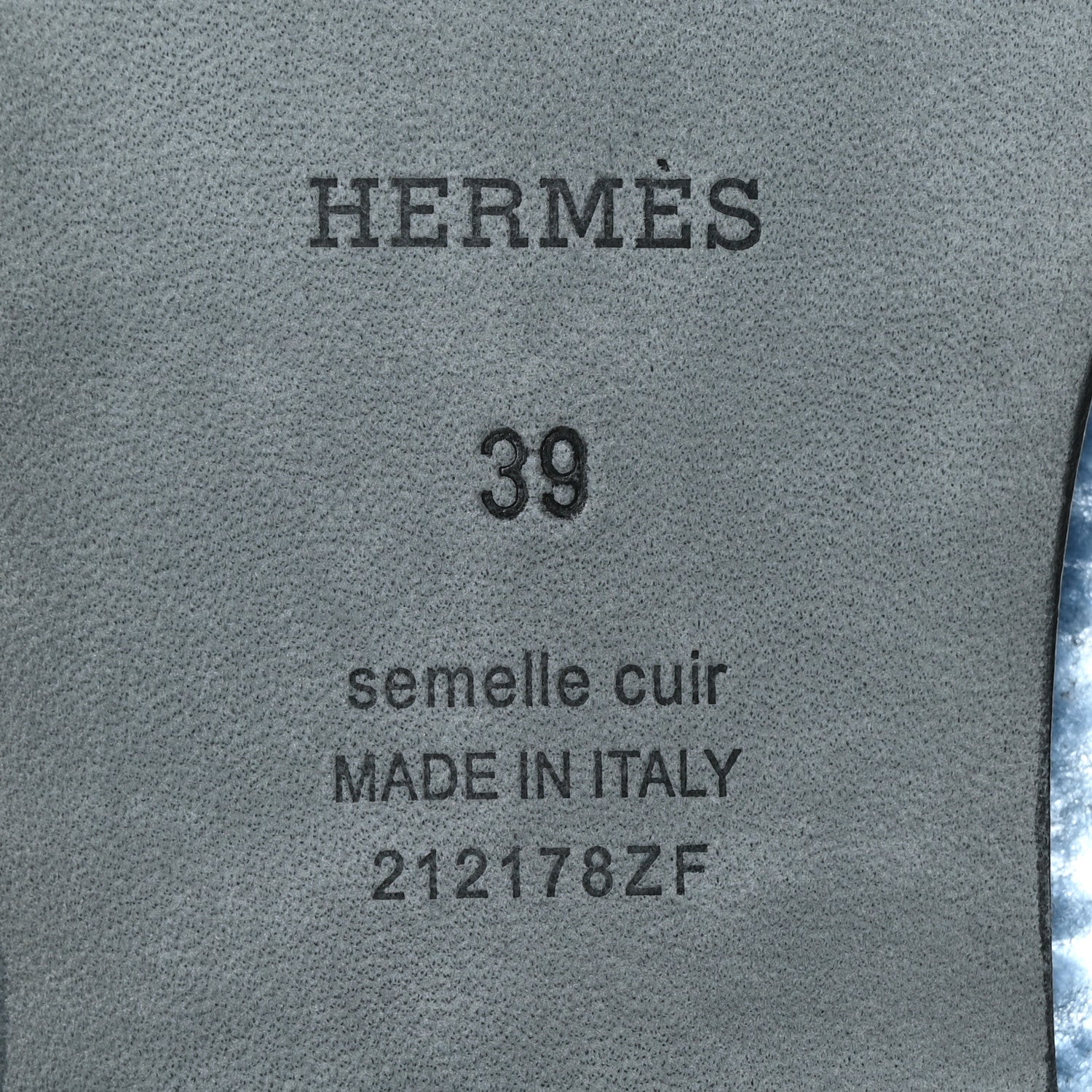 Hermes Woolskin Oran Sandals 39 Bleu 6 of 8