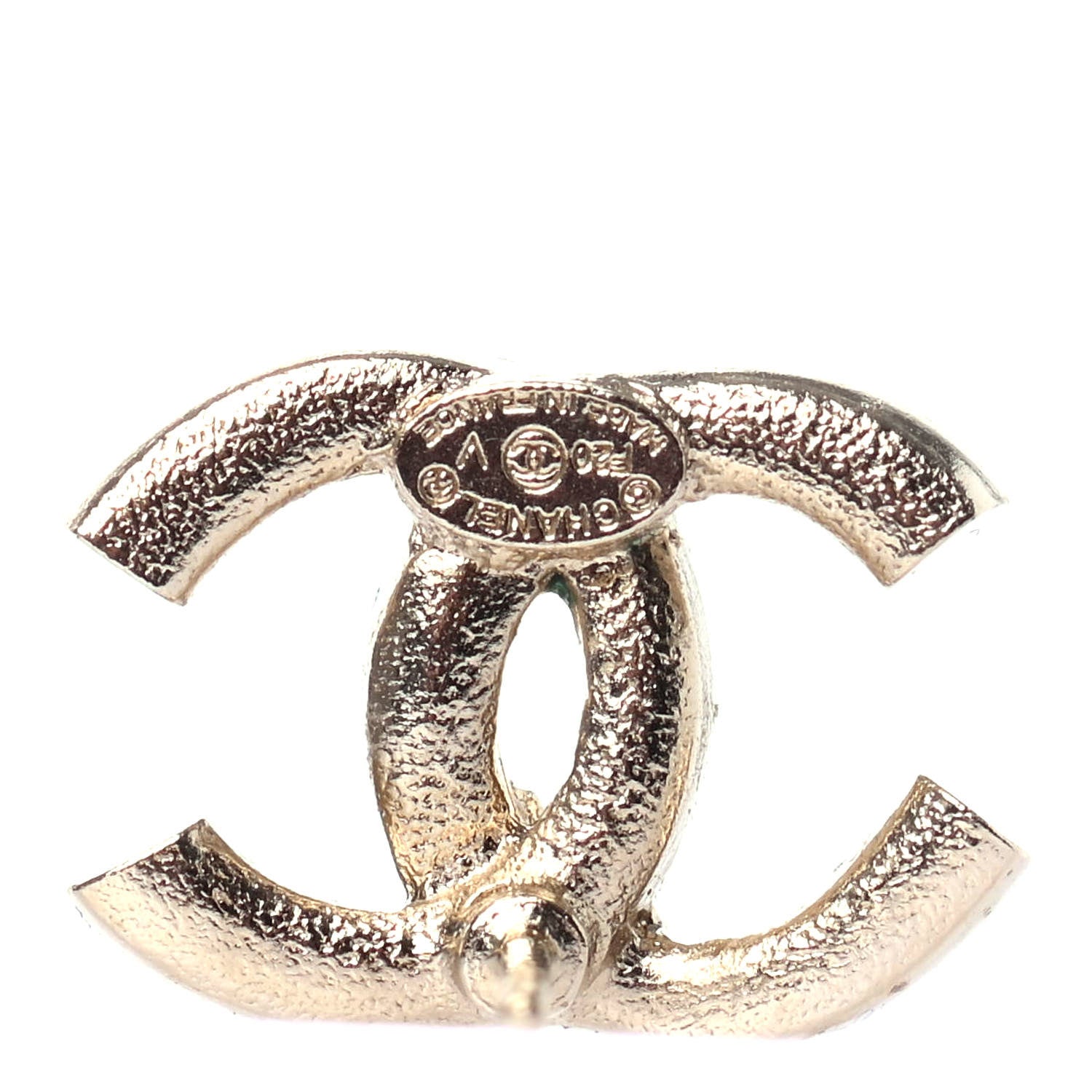 Chanel Crystal Baguette CC Earrings Gold 3 of 4