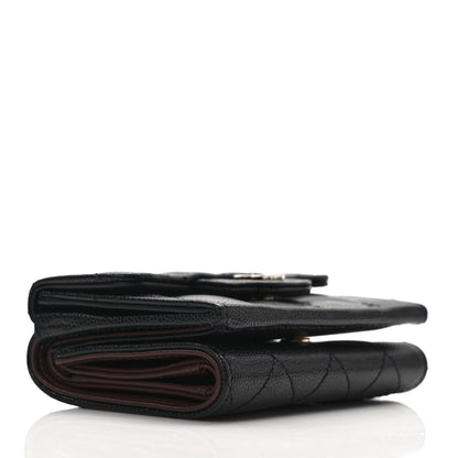 Chanel Caviar Quilted Double Flap Wallet Black 4 of 7