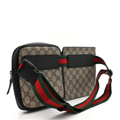 Gucci GG Supreme Monogram Web Belt Bag Black 3 of 16