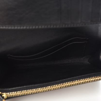 Burberry Grainy Calfskin House Check Wellington Wallet Mahogany Black 6 of 7