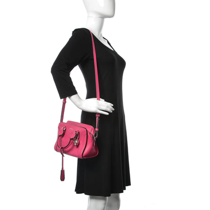 Alexander McQueen Grainy Calfskin Mini Padlock Zip Satchel Pink 2 of 23