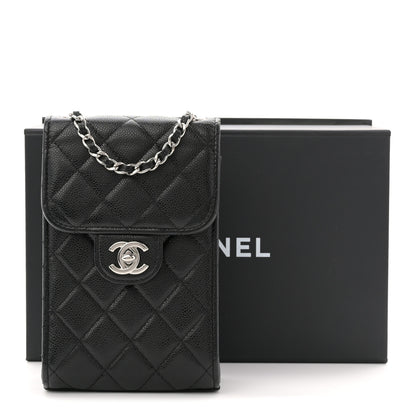 Chanel Caviar Quilted Classic Phone Holder Black 11 of 11