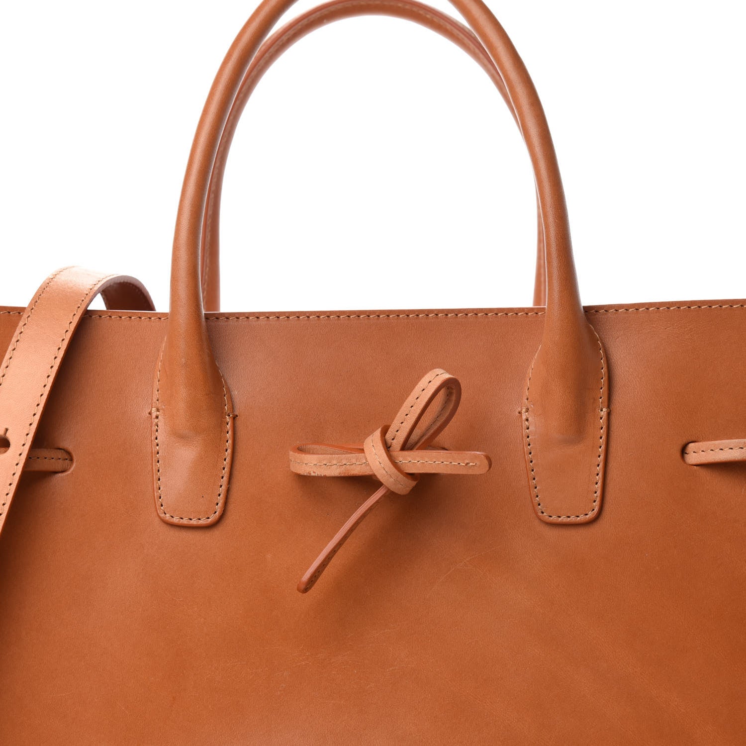 Mansur Gavriel Vegetable Tanned Calfskin Large Sun Bag Camello 9 of 9