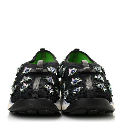 Christian Dior Technical Canvas Embellished Dior Fusion Sneakers 38.5 Black 2 of 10