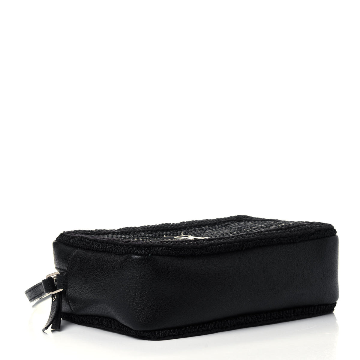 Saint Laurent Raffia Canvas Monogram Lou Camera Bag Black 3 of 4