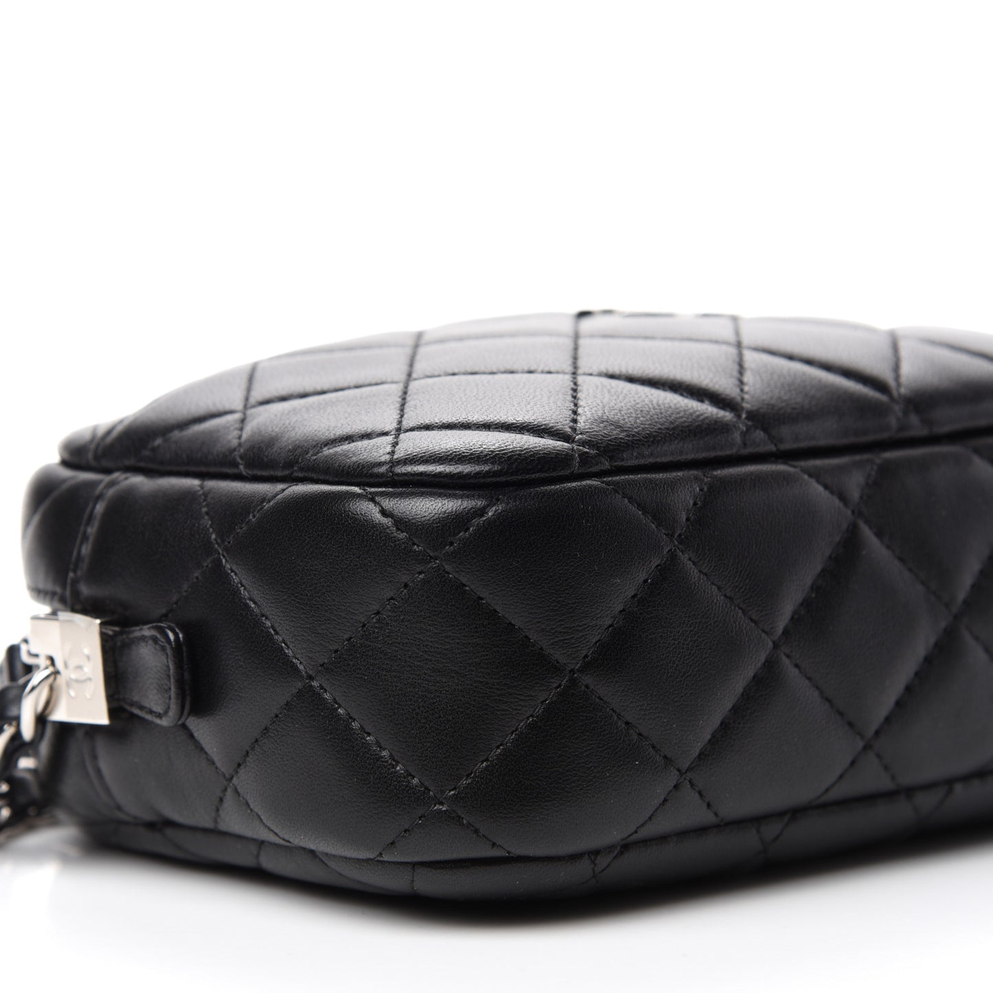 Lambskin Quilted Small Timeless Camera Case Black