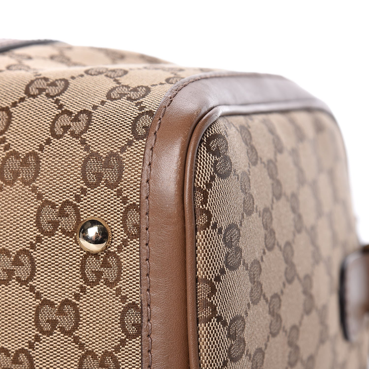 Gucci Monogram Vintage Web Medium Boston Maple Brown 12 of 18